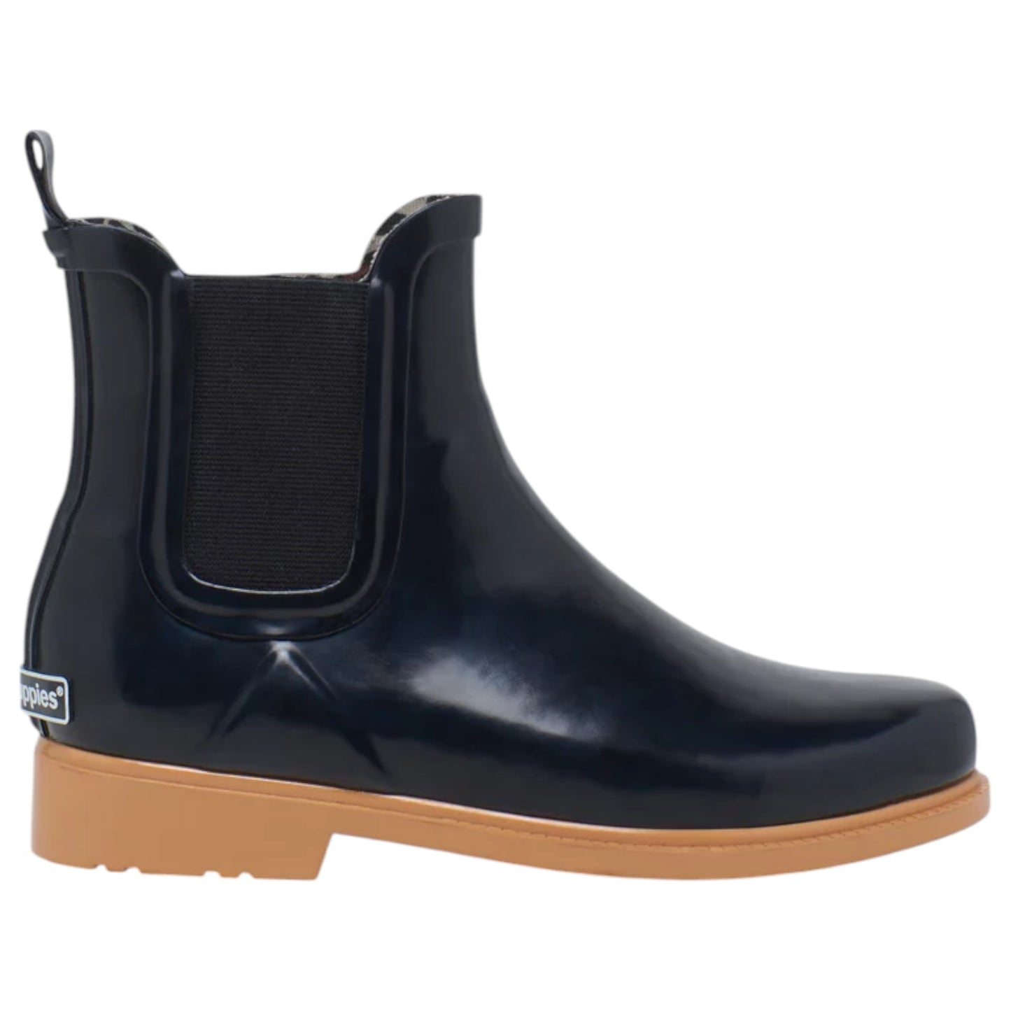 Womens Hush Puppies Muddy Boots Black Shine