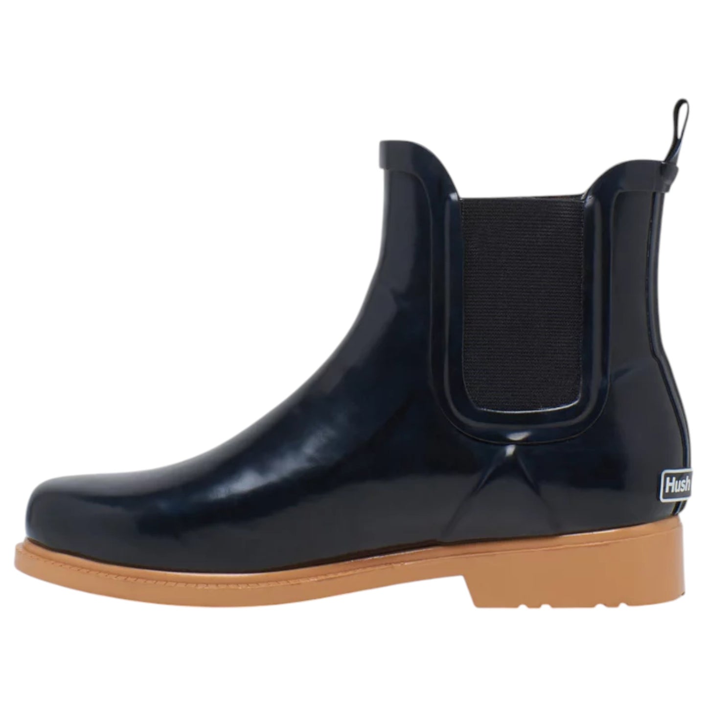 Womens Hush Puppies Muddy Boots Black Shine