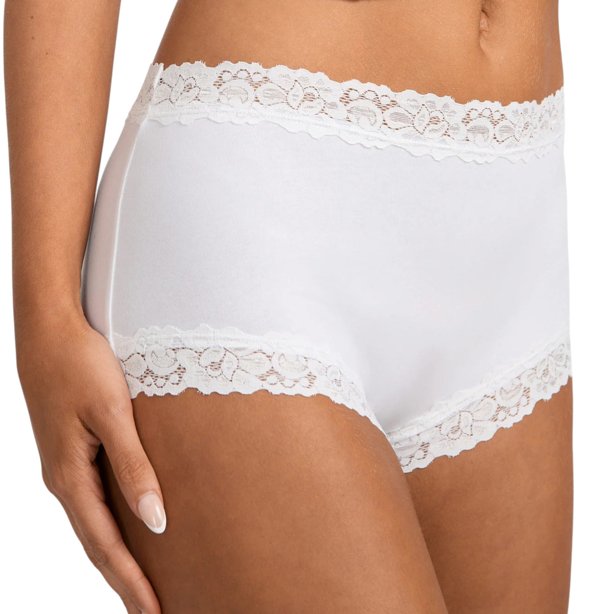 Womens Jockey Classic Parisienne Cotton Full Brief White Underwear