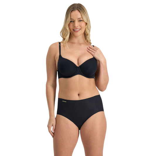 Womens Jockey No Panty Line Promise Full Briefs Underwear Black
