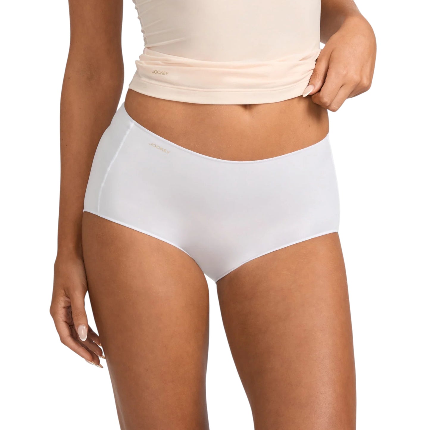 Womens Jockey No Panty Line Promise Smooth Full Brief White Underwear