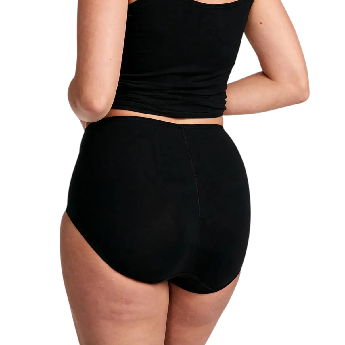Womens Jockey No Ride Up Smooth Full Brief Black Underwear