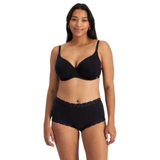Womens Jockey Parisienne Cotton Full Briefs Underwear Black