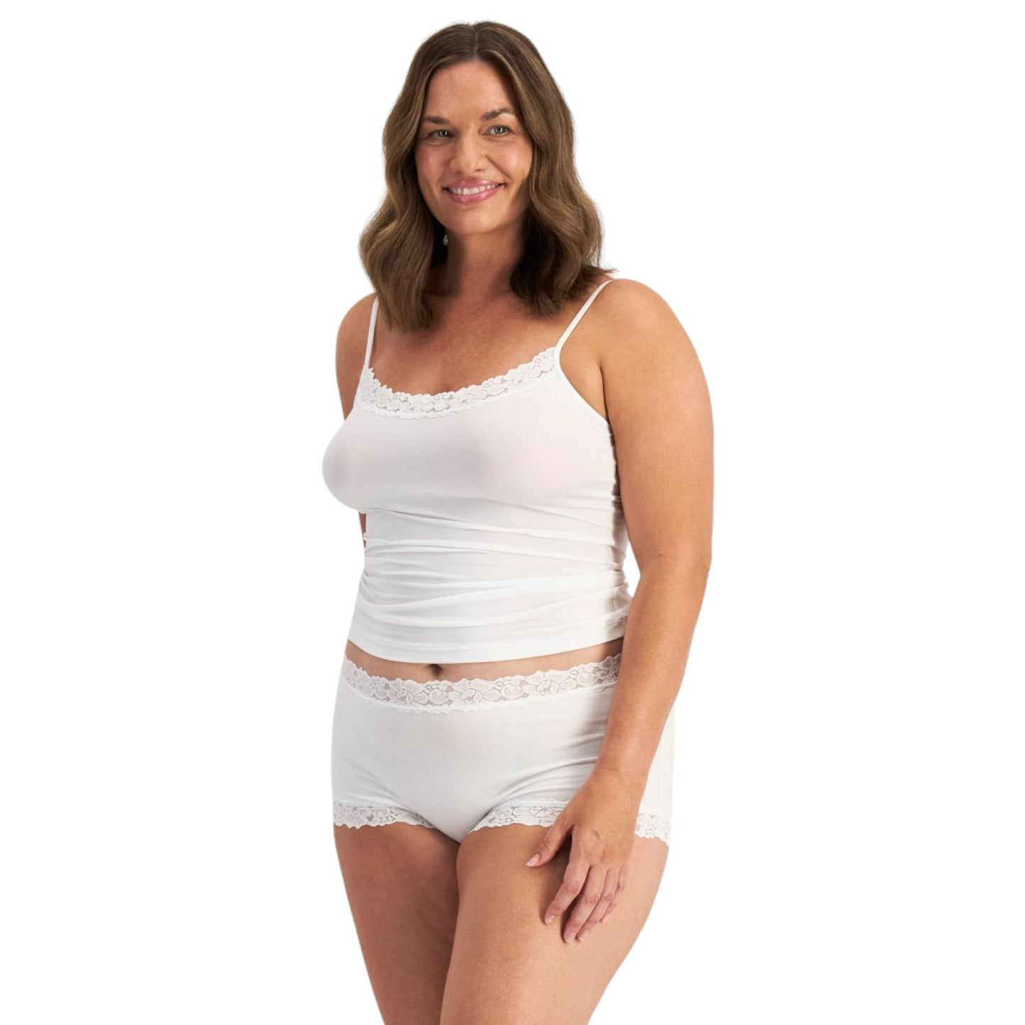 Womens Jockey Parisienne Cotton Full Briefs Underwear White