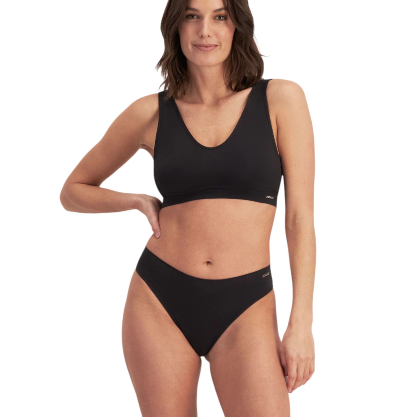 6 Pack Womens Jockey Skimmies Ultra Smooth Gee Thong Underwear Black