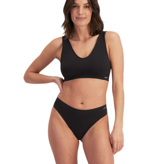 6 Pack Womens Jockey Skimmies Ultra Smooth Gee Thong Underwear Black