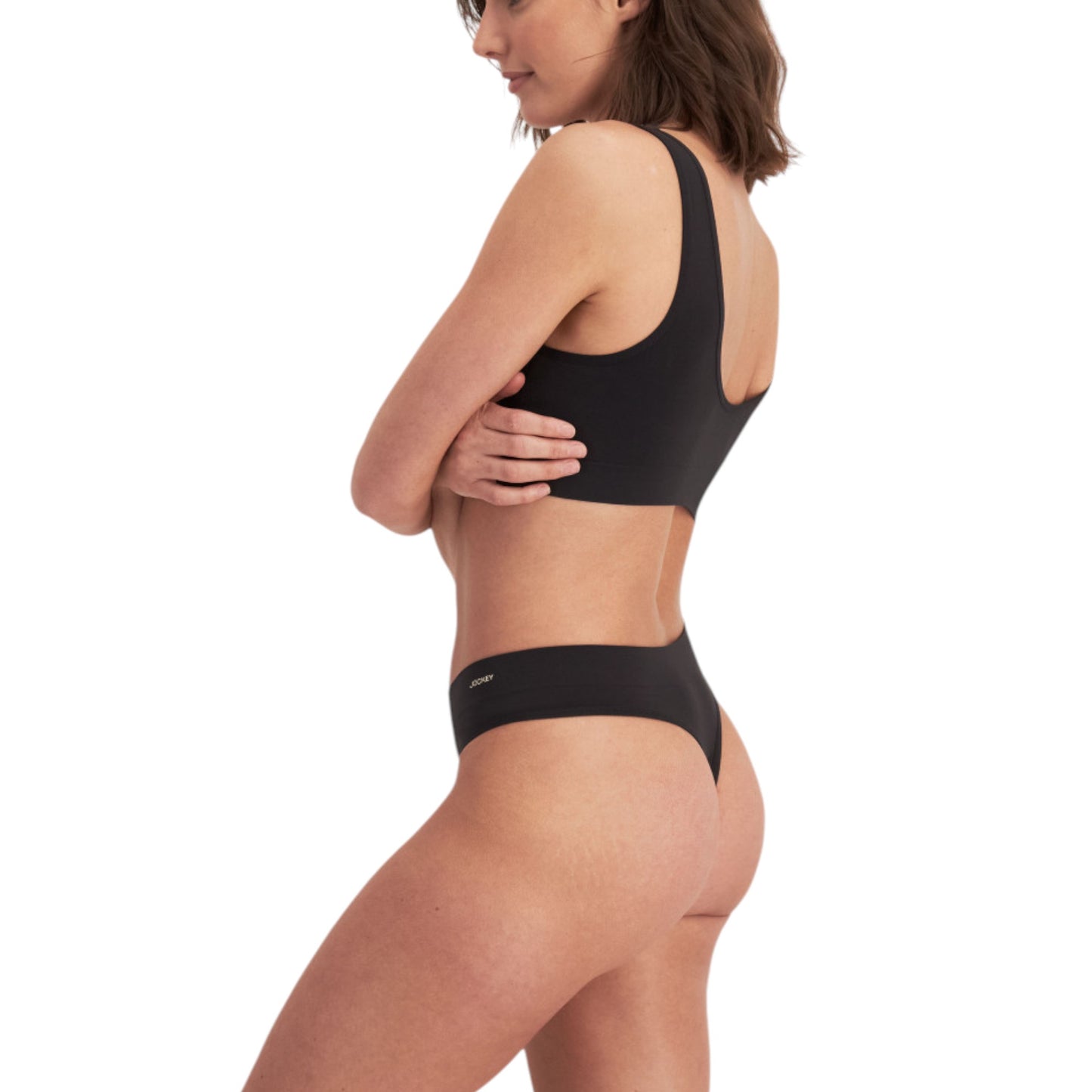 6 Pack Womens Jockey Skimmies Ultra Smooth Gee Thong Underwear Black