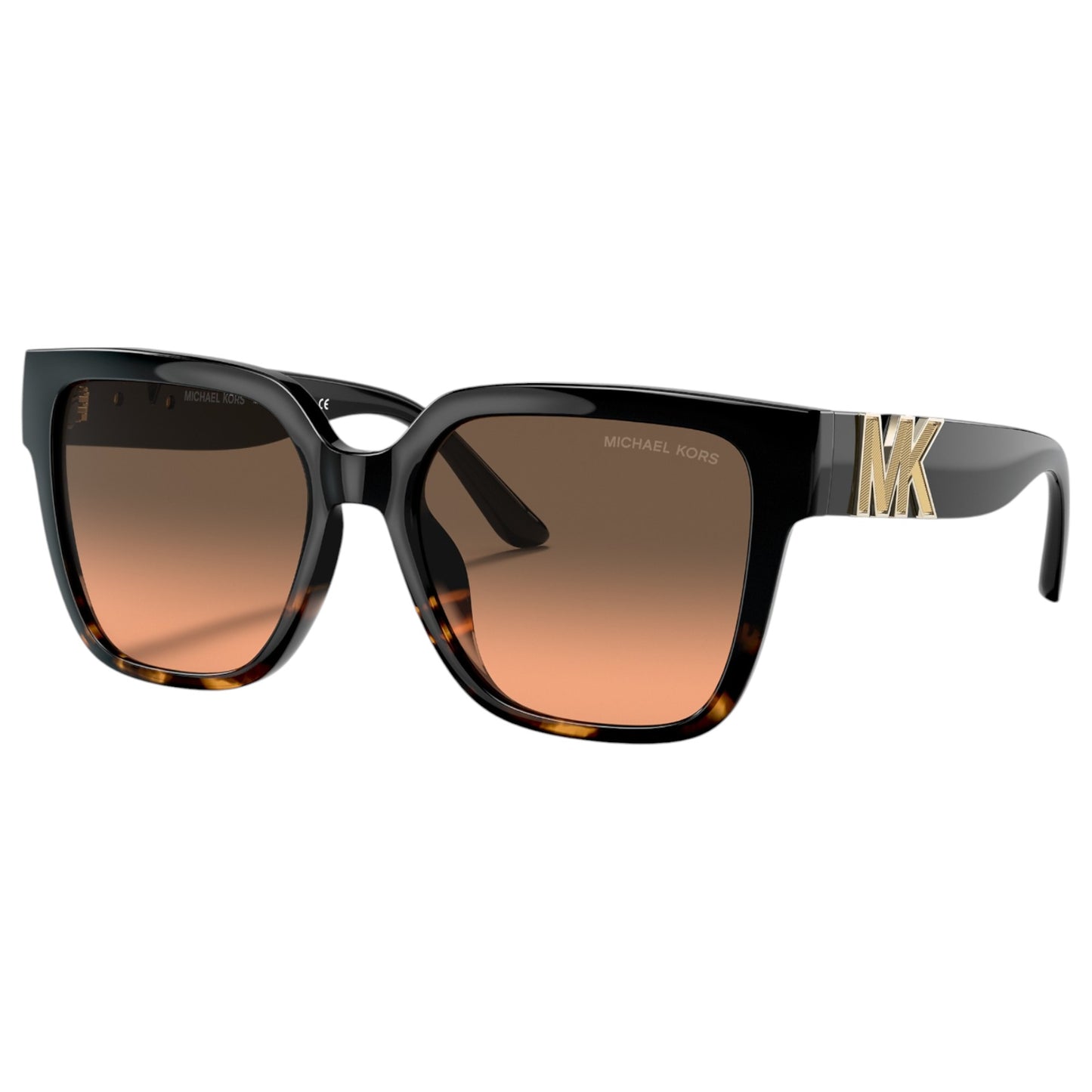 Womens Michael Kors Karlie MK2170U Sunglasses Black/ Dark Tortoise/ Grey Orange Gradient