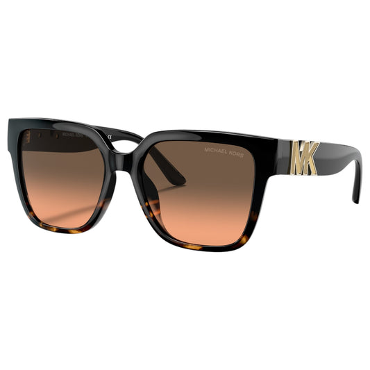 Womens Michael Kors Karlie MK2170U Sunglasses Black/ Dark Tortoise/ Grey Orange Gradient