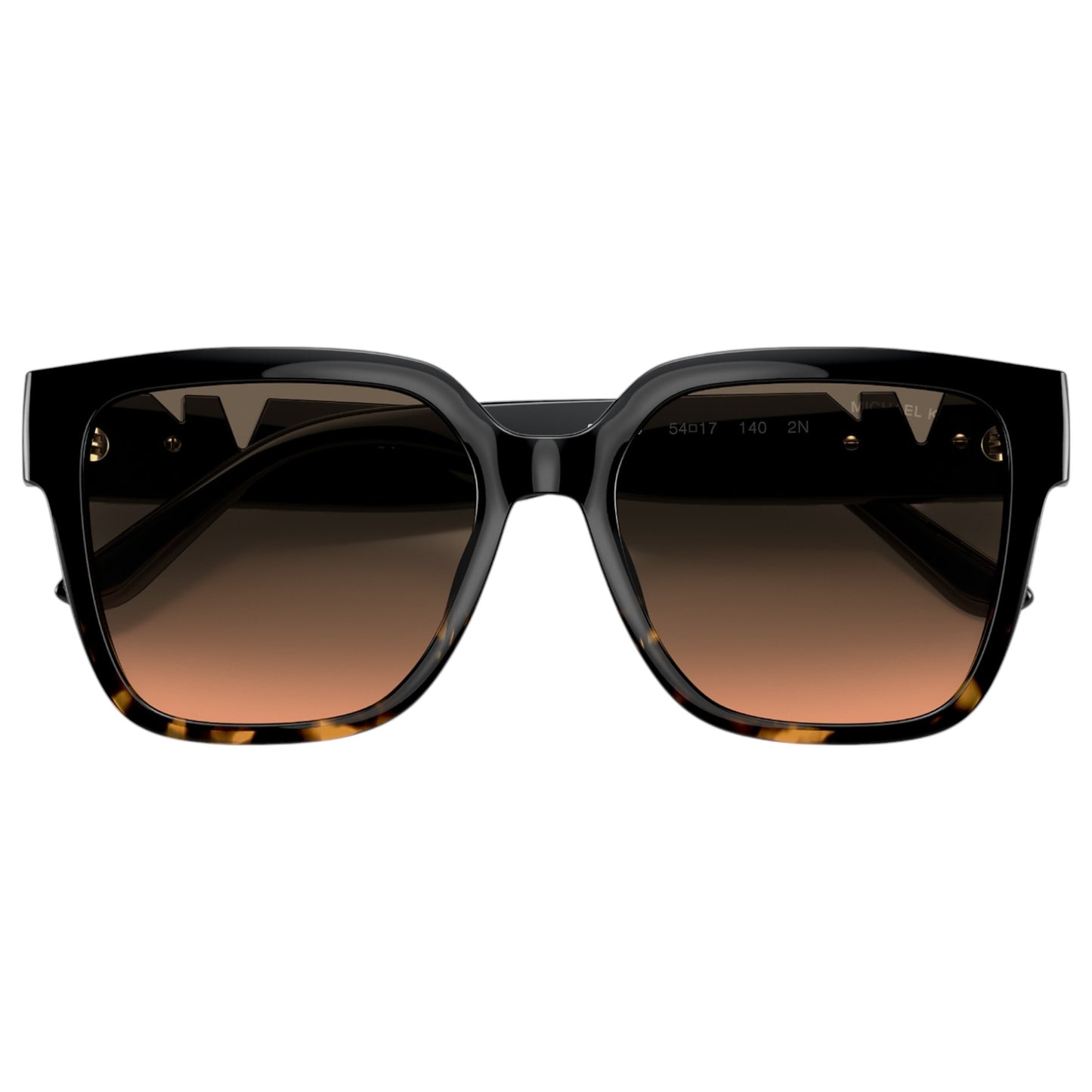 Womens Michael Kors Karlie MK2170U Sunglasses Black/ Dark Tortoise/ Grey Orange Gradient