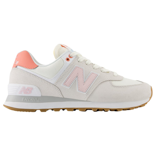 Womens New Balance 574 Shoes Grey/Pink