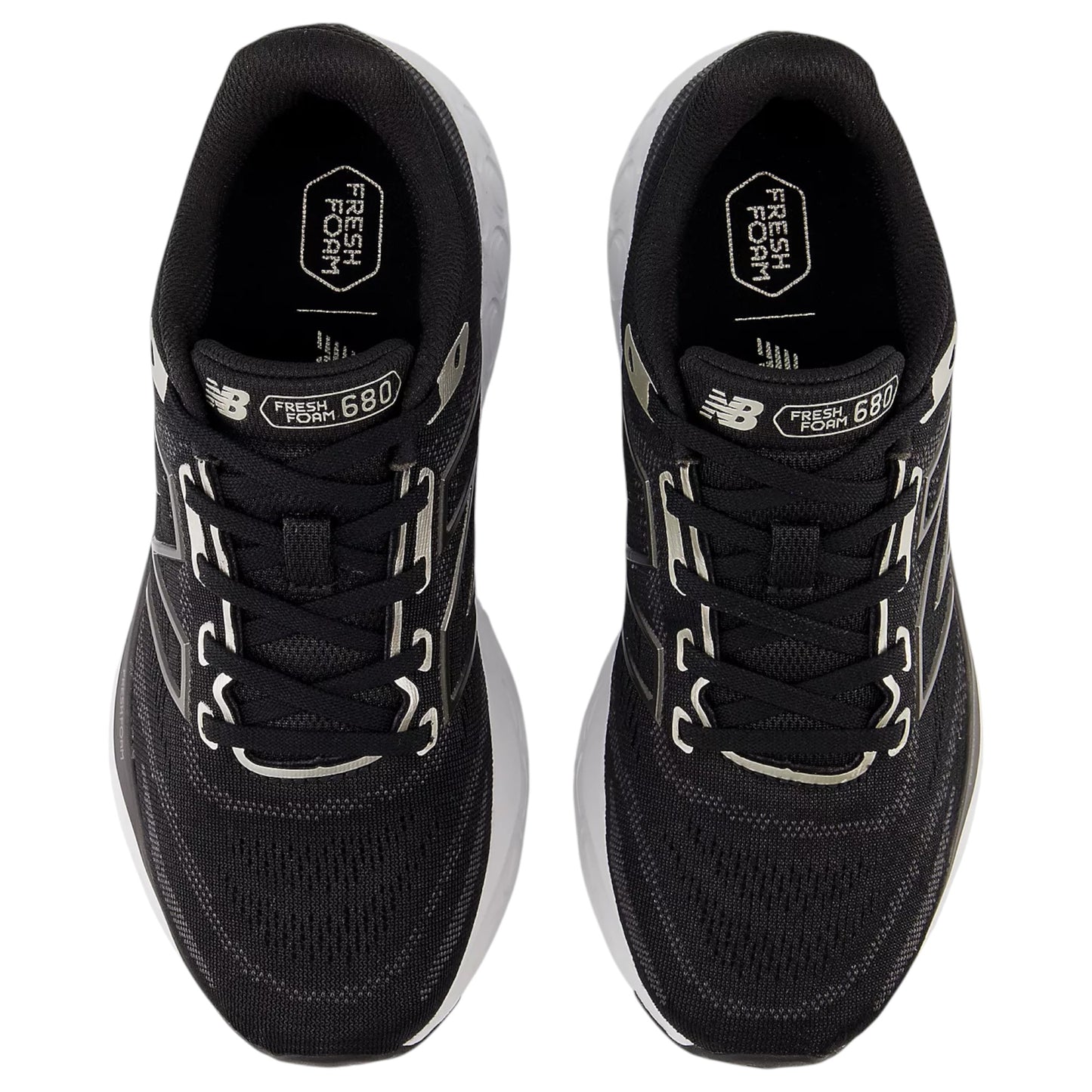 Womens New Balance Fresh Foam 680 Shoes Black/White
