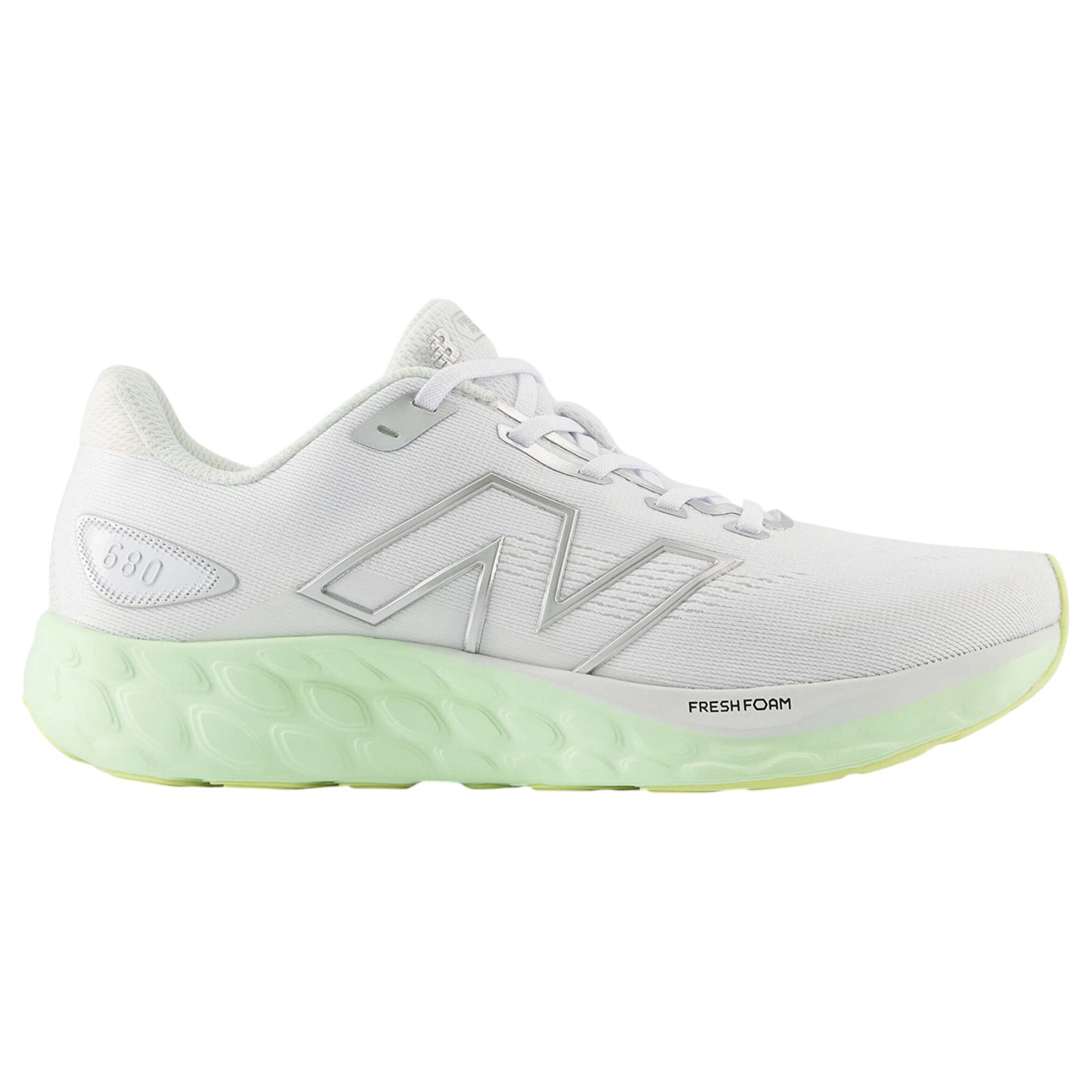 Womens New Balance Fresh Foam 680 Shoes White/Melon