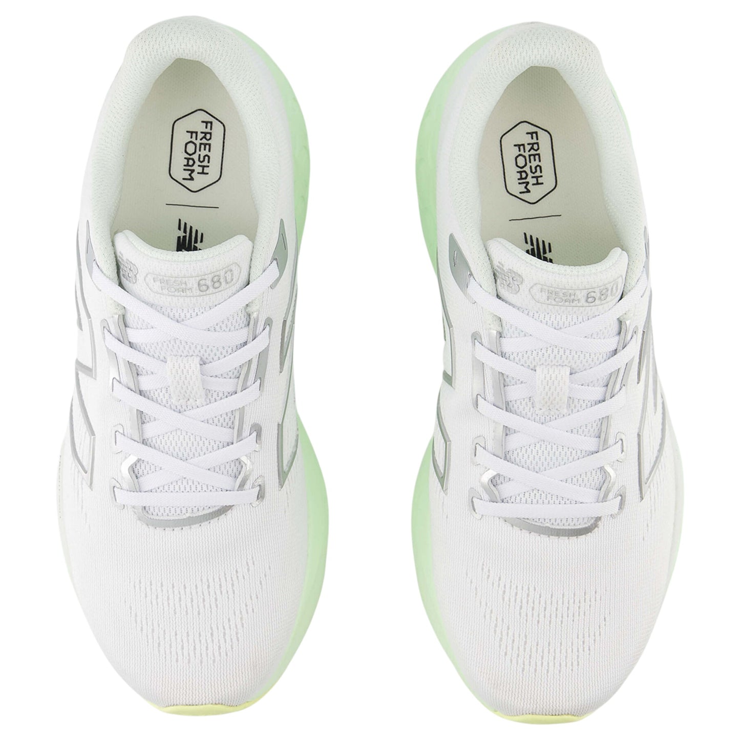 Womens New Balance Fresh Foam 680 Shoes White/Melon