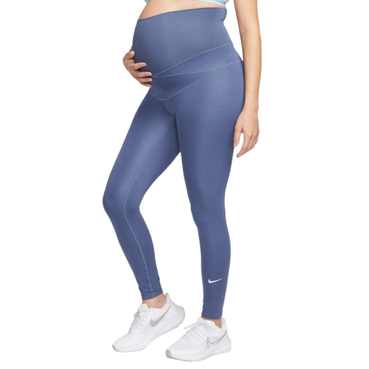 Womens Nike Nike One High-Waisted Maternity Leggings Blue