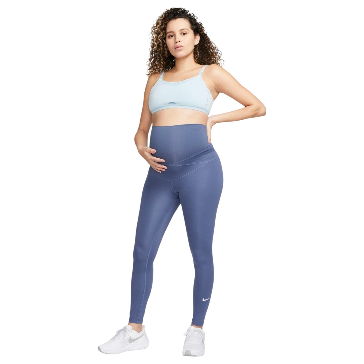 Womens Nike Nike One High-Waisted Maternity Leggings Blue