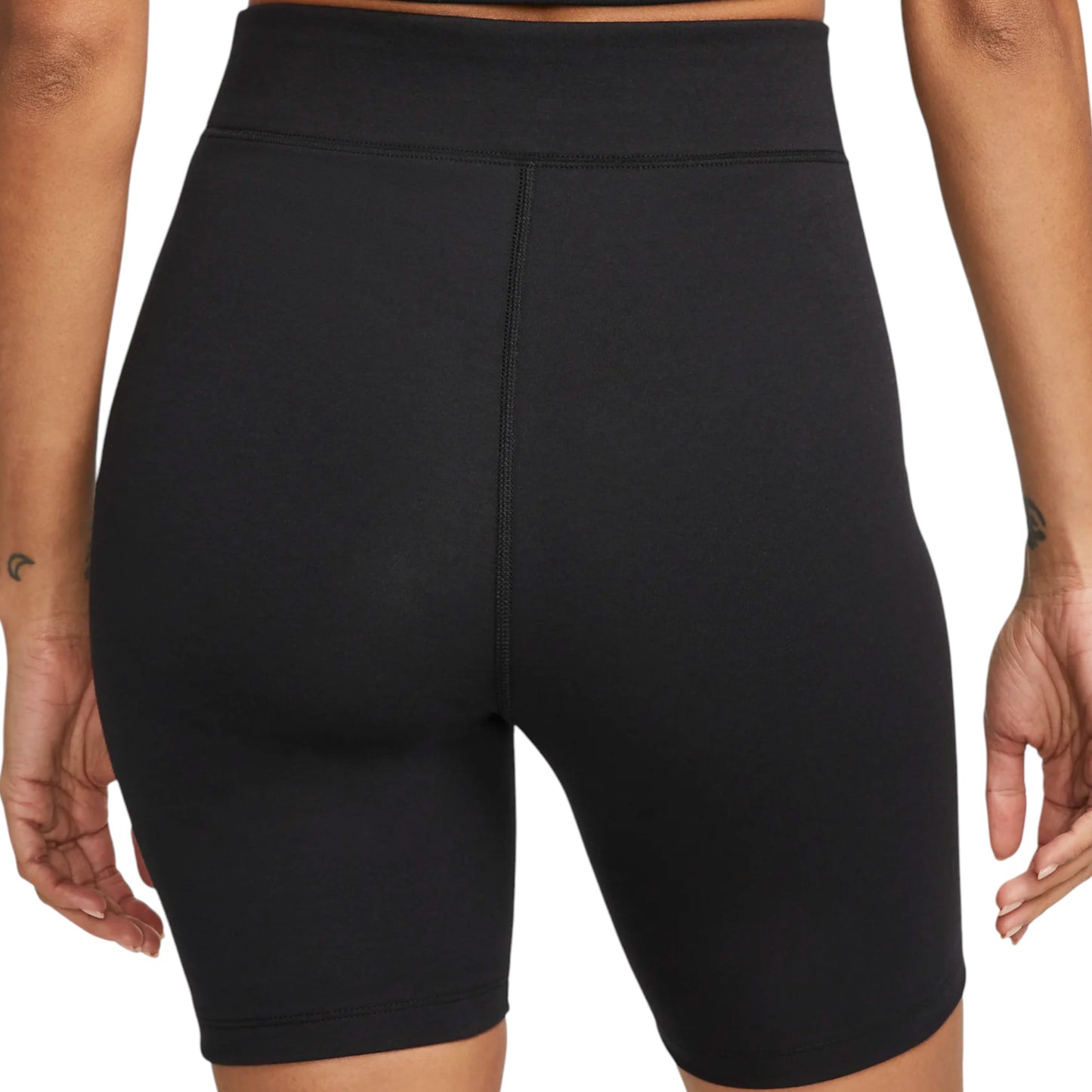 Womens Nike Sportswear Classic High-Waisted Biker Compression Shorts Black