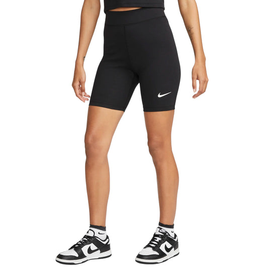 Womens Nike Sportswear Classic High-Waisted Biker Compression Shorts Black