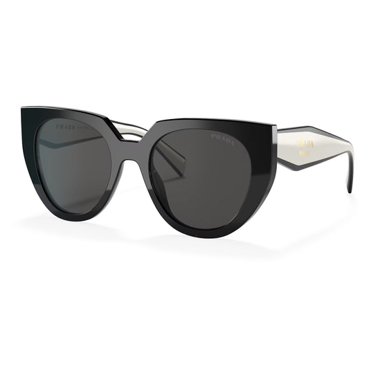 Womens Prada PR14WS Sunglasses Black/Dark Grey