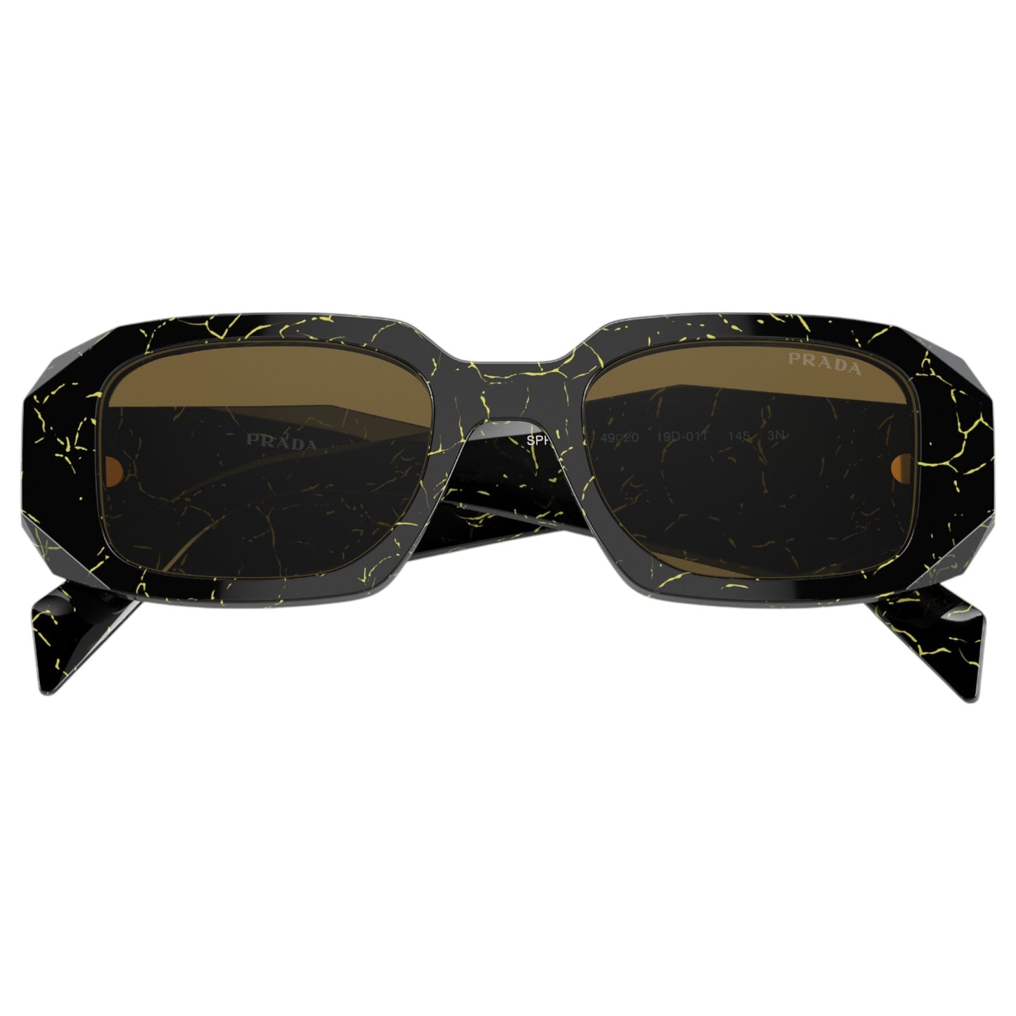 Womens Prada PR17WS Sunglasses Black/Yellow Marble