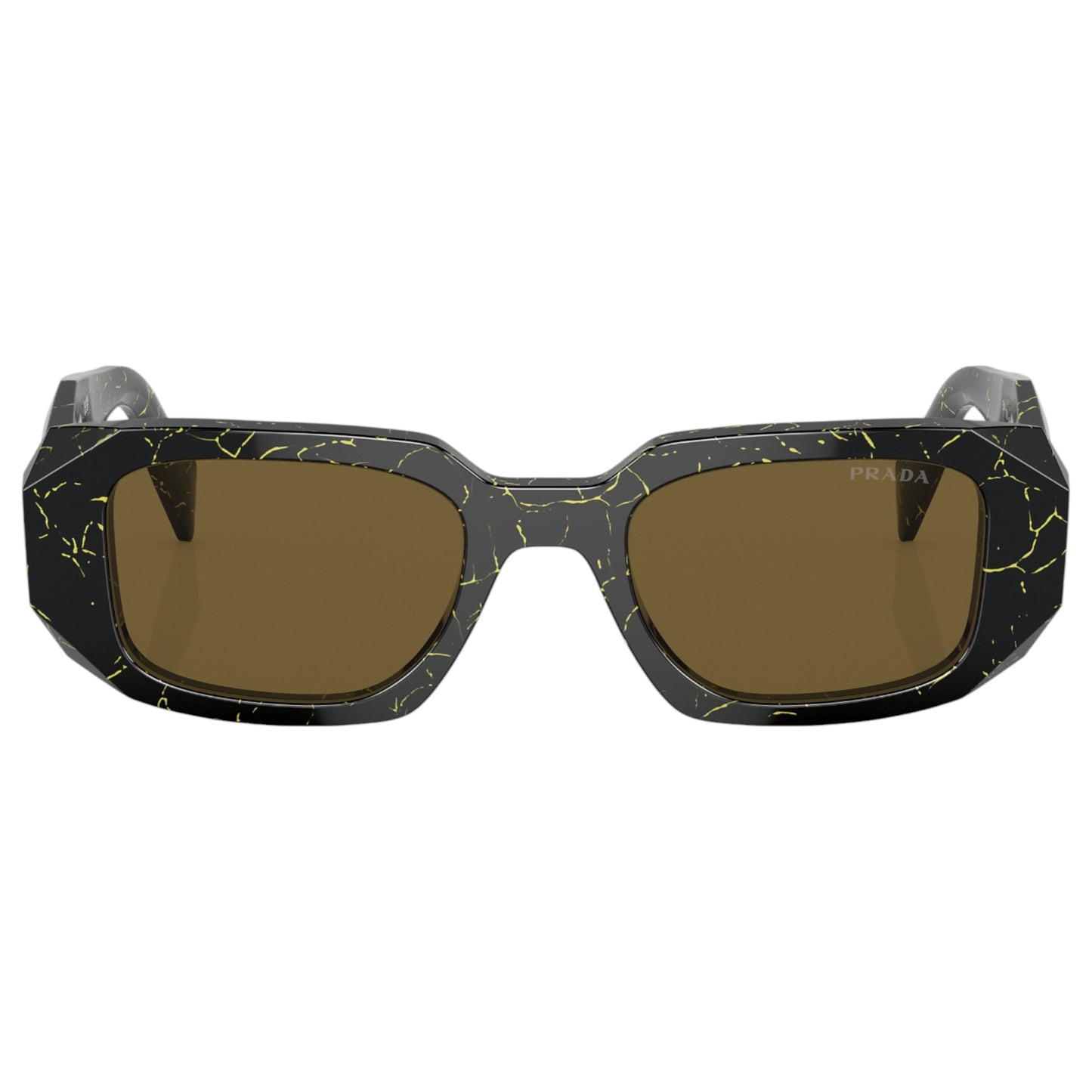Womens Prada PR17WS Sunglasses Black/Yellow Marble