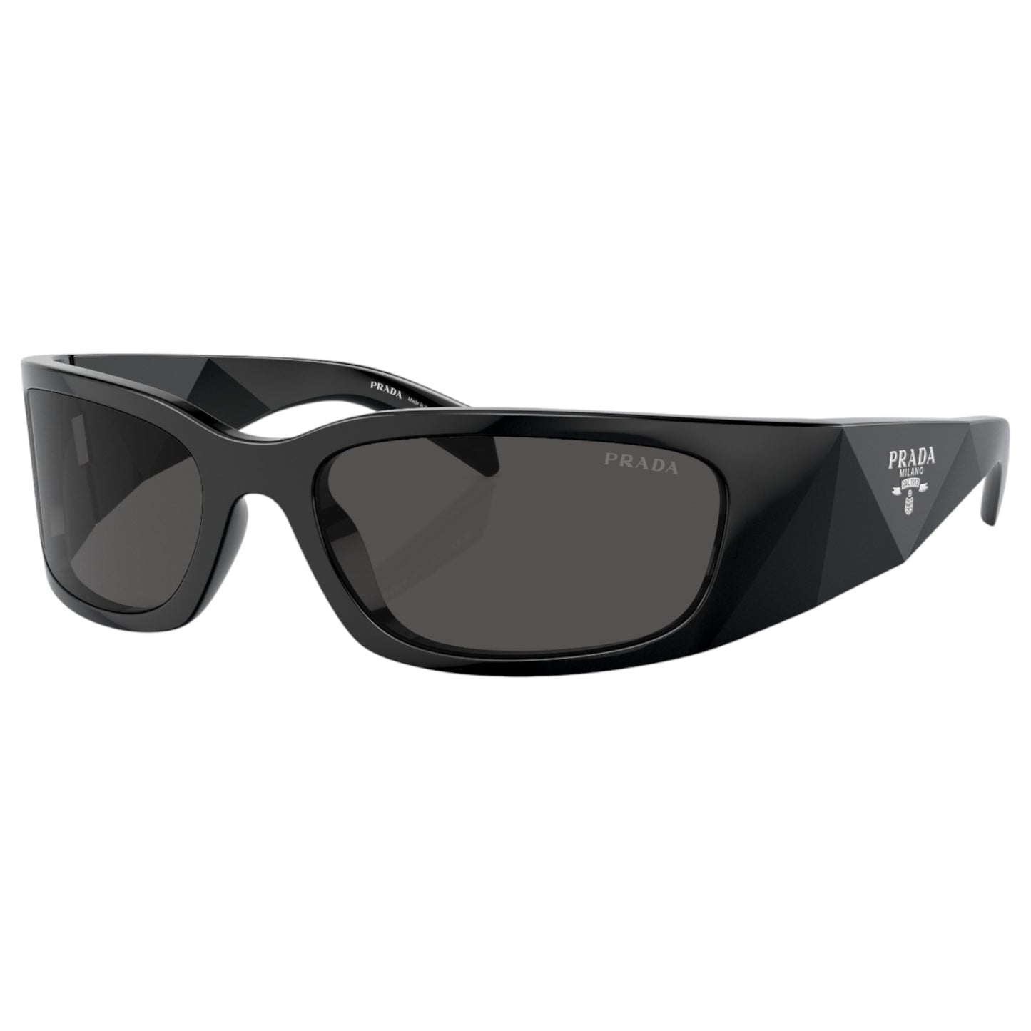 Womens Prada PRA14S Sunglasses Black/Dark Grey