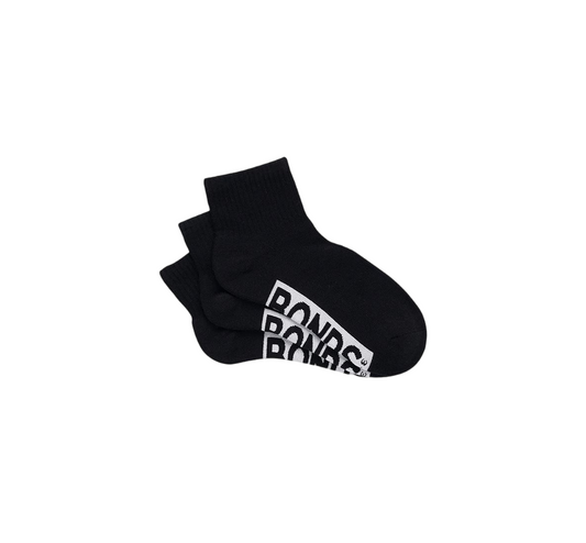 12 Pack Womens Bonds Cushioned Logo Quarter Crew Socks Black