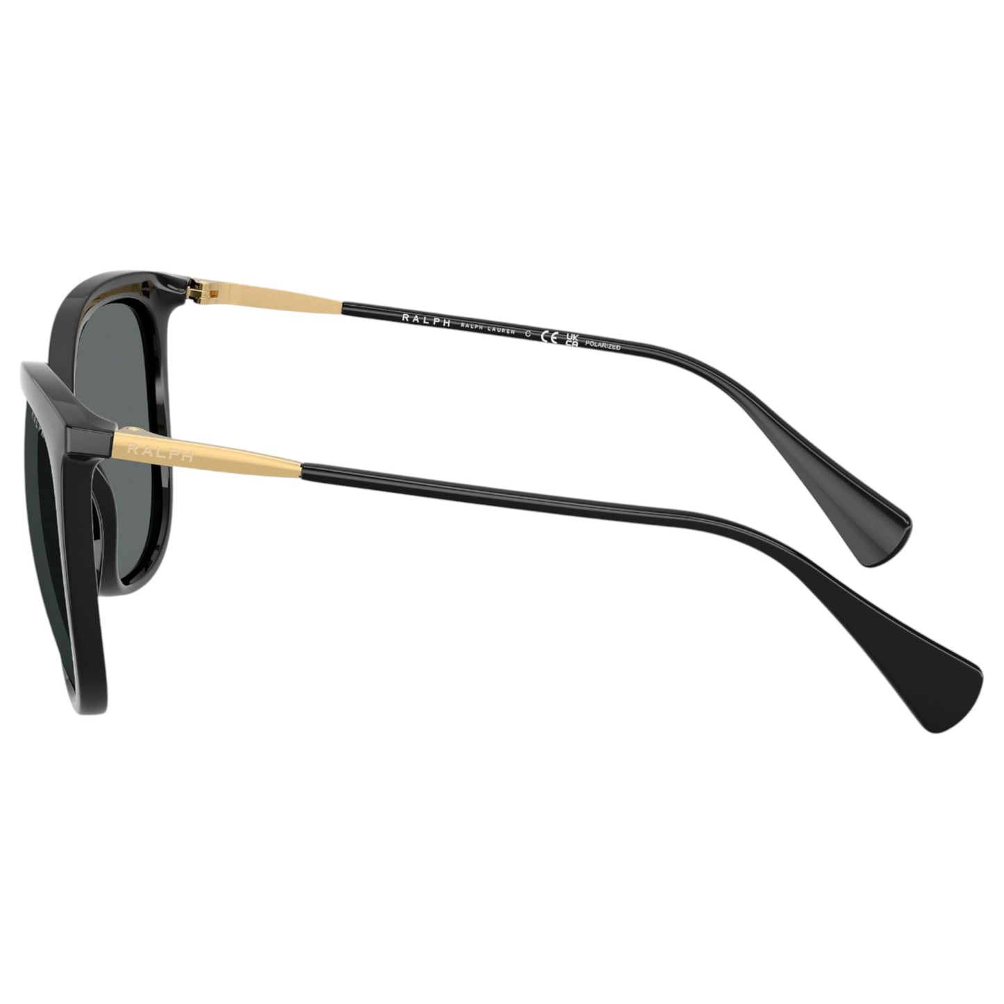 Womens Ralph Lauren RA5248 Sunglasses Shiny Black/ Plar Dark Grey