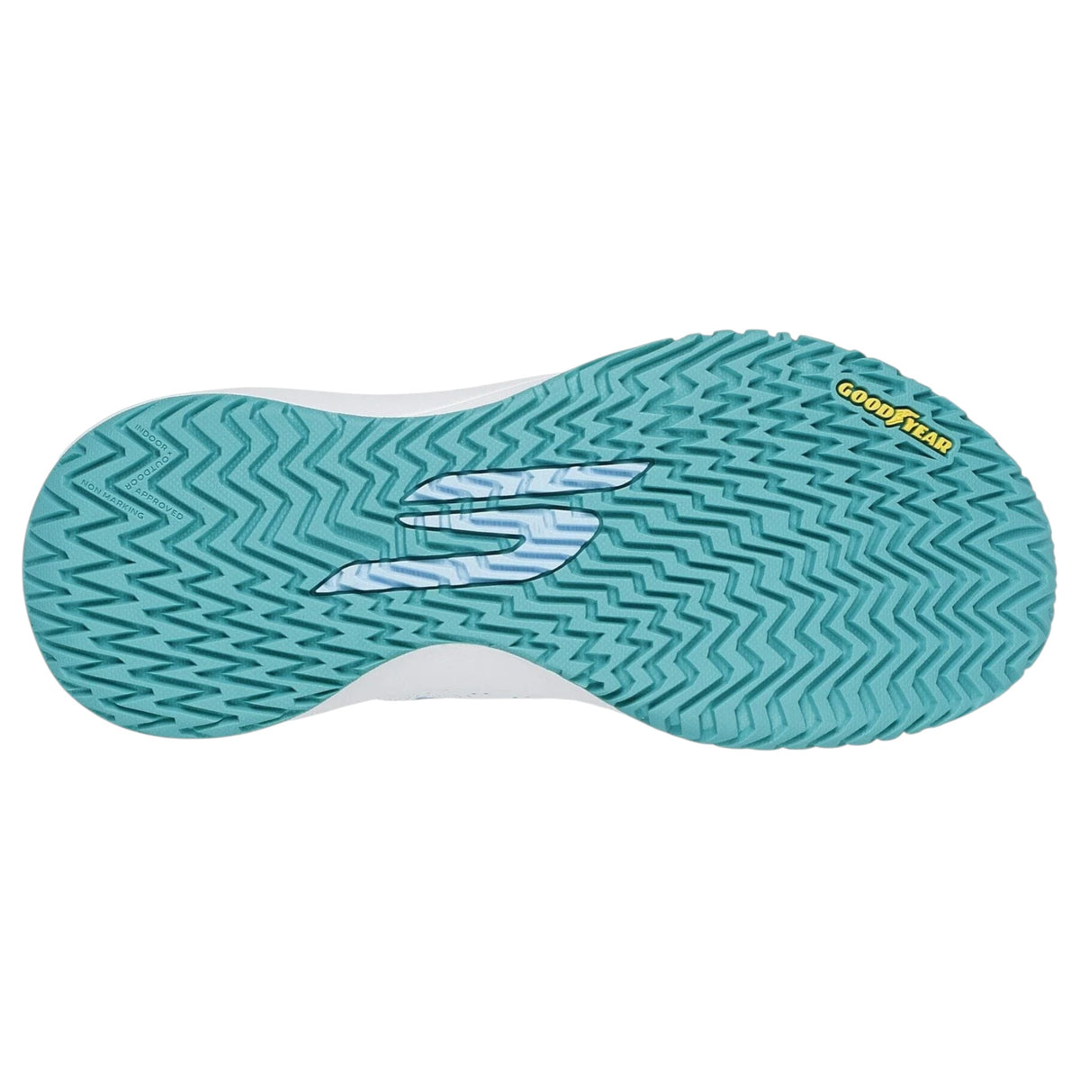 Womens Skechers Viper Court Rally White/ Light Blue Athletic Pickleball Shoes