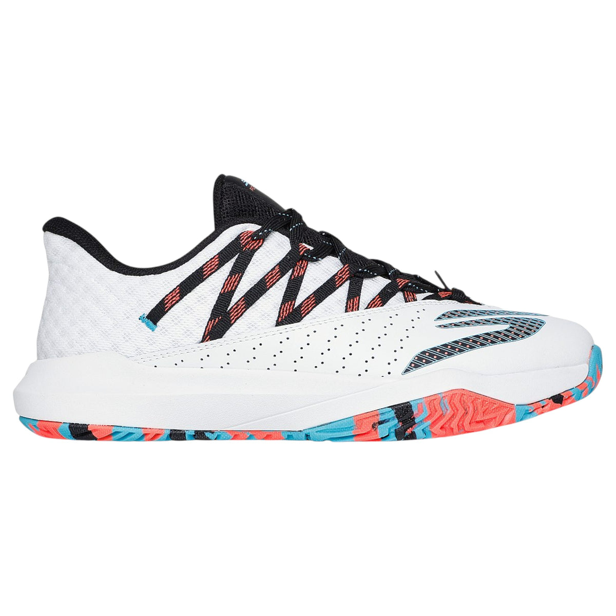 Womens Skechers Viper Court Rally White Multi Athletic Pickleball Shoes