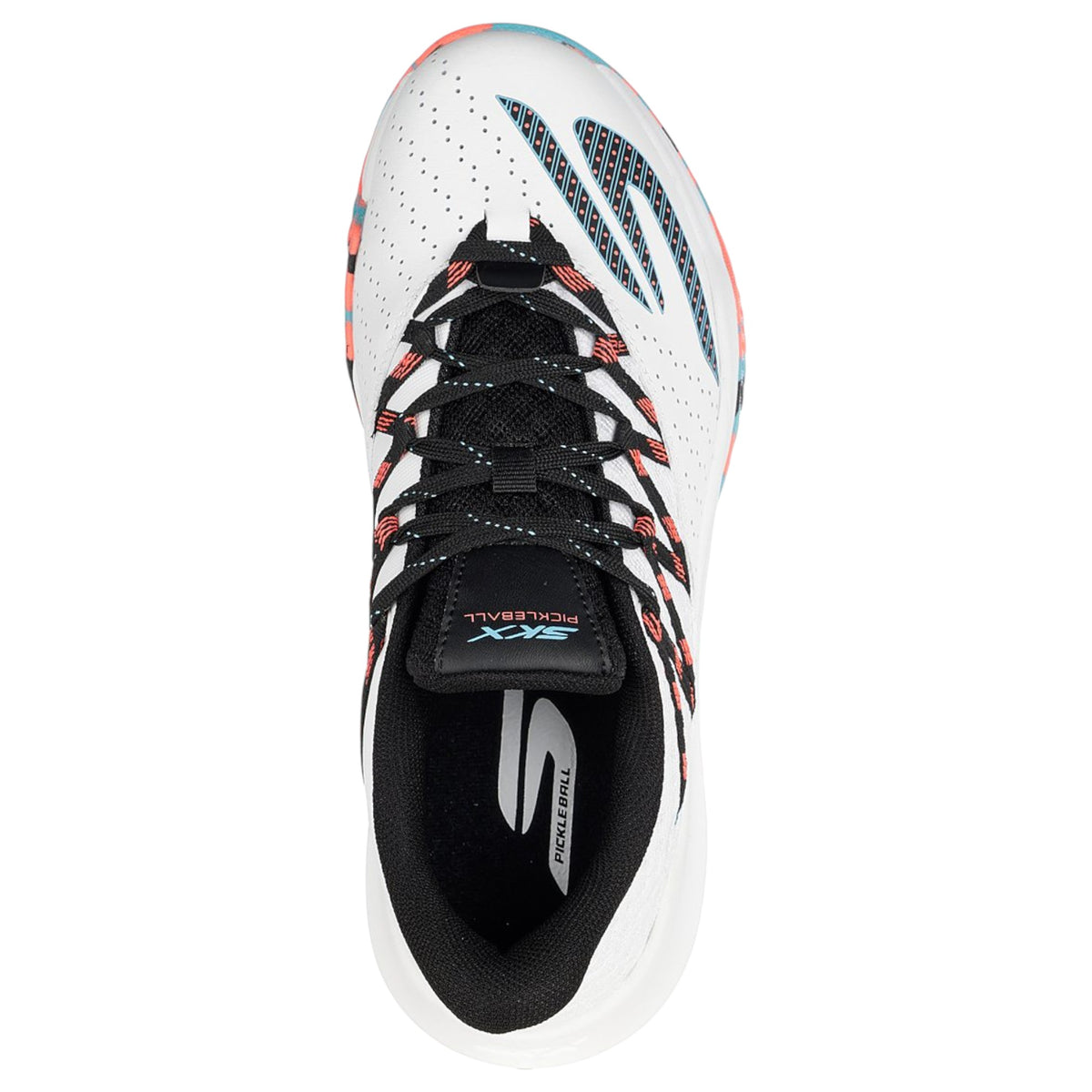Womens Skechers Viper Court Rally White Multi Athletic Pickleball Shoes