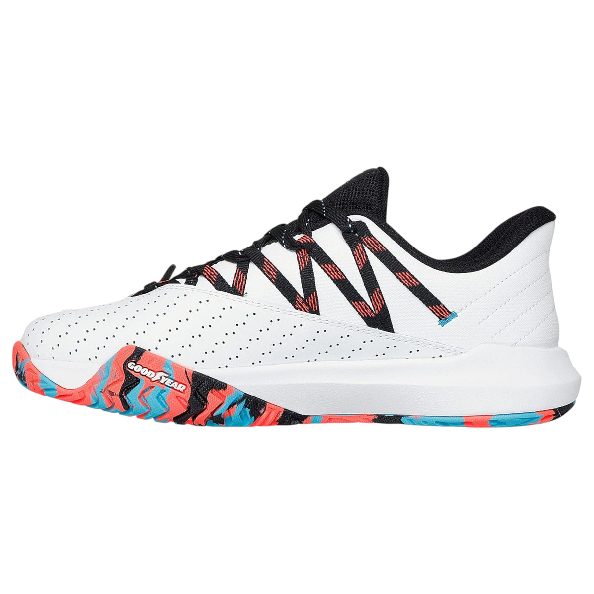 Womens Skechers Viper Court Rally White Multi Athletic Pickleball Shoes
