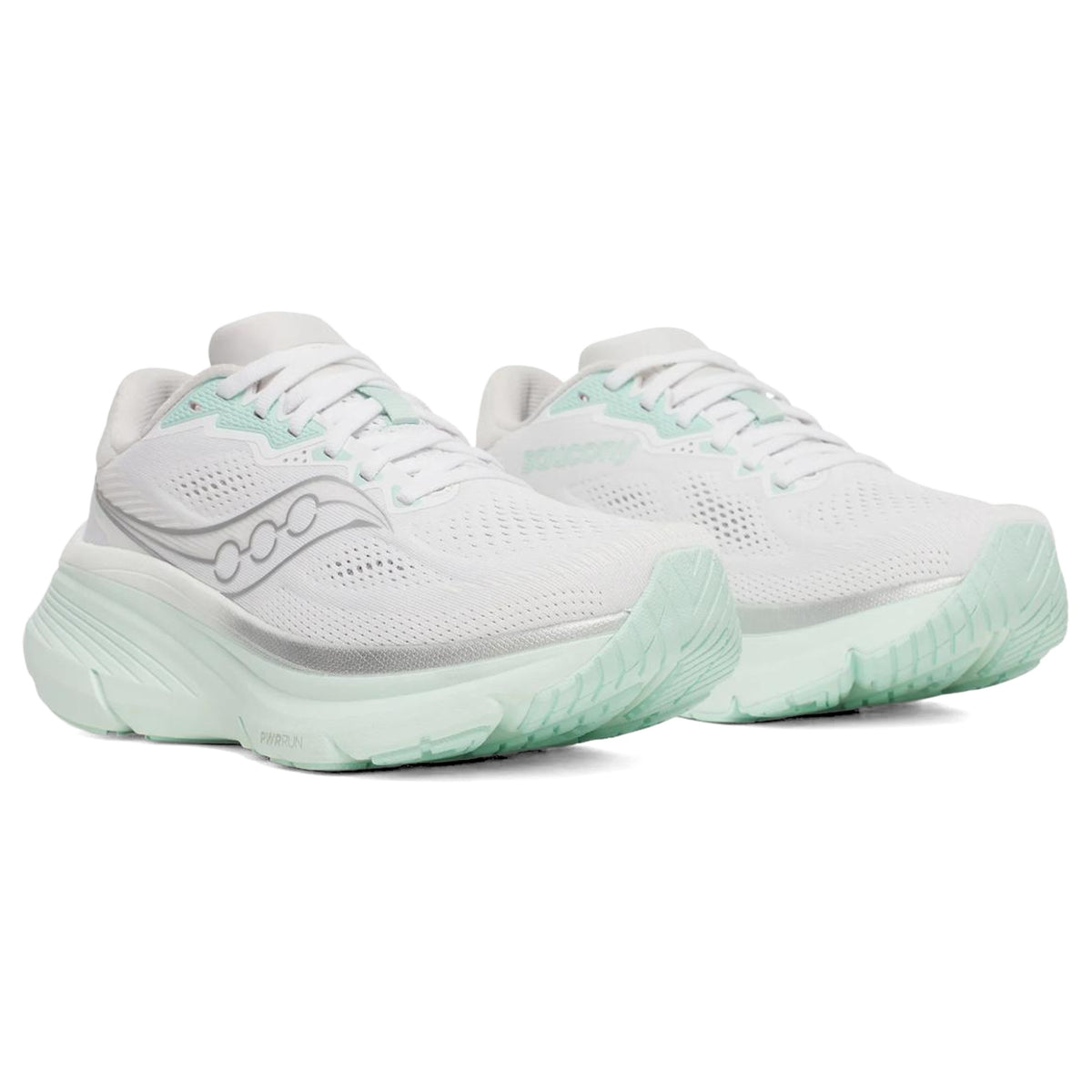 Womens Saucony Guide 19 Wide Shoes White/Hush
