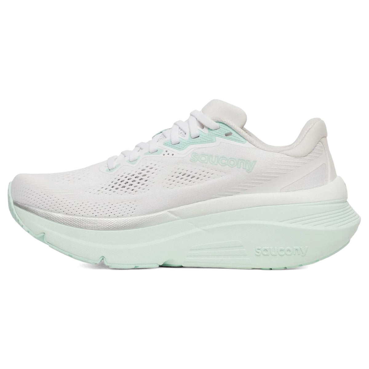 Womens Saucony Guide 19 Wide Shoes White/Hush