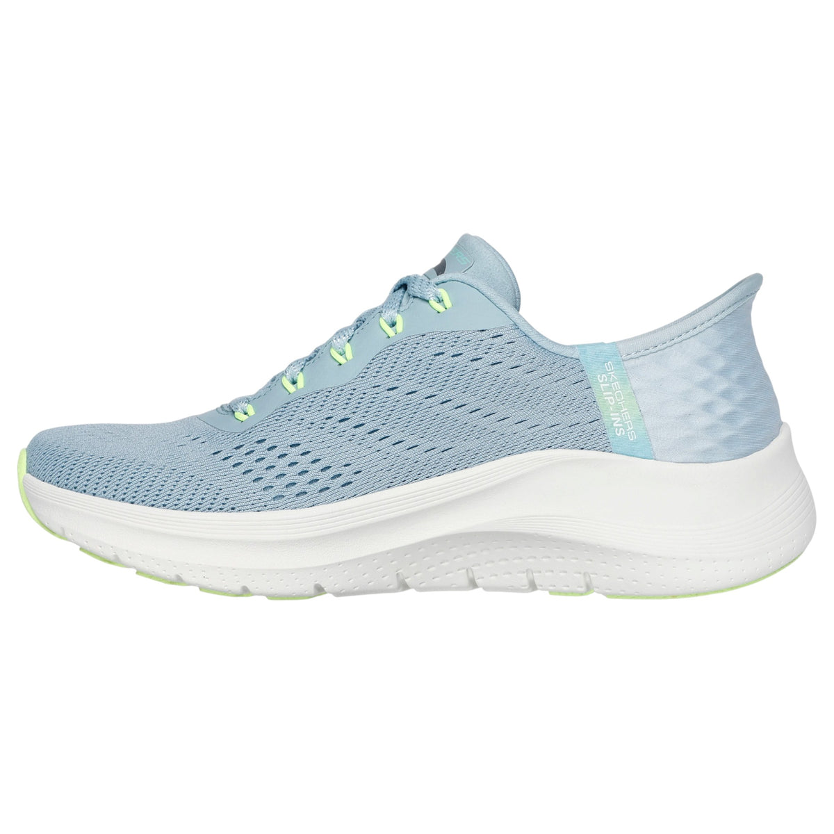 Women Skechers Arch Fit 2.0 - Easy Chic Shoes Blue/Lime