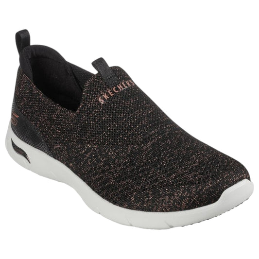 Womens Skechers Arch Fit Refine - Showcase Shoes Black/Rose Gold