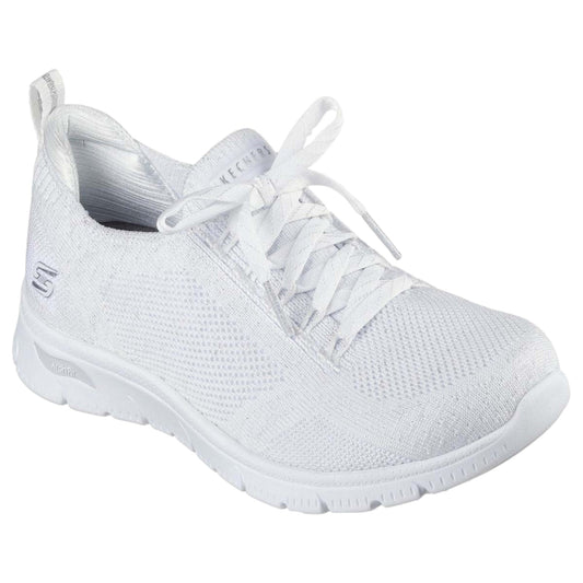 Womens Skechers Arch Fit Refine 2.0 - Opal Athletic Shoes White/Silver
