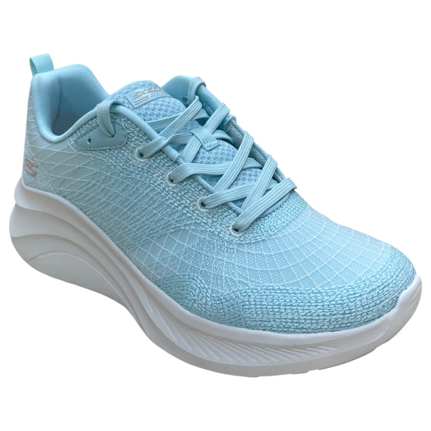 Womens Skechers Bobs Chaos Hi - Radiant One Athletic Shoes Light Blue