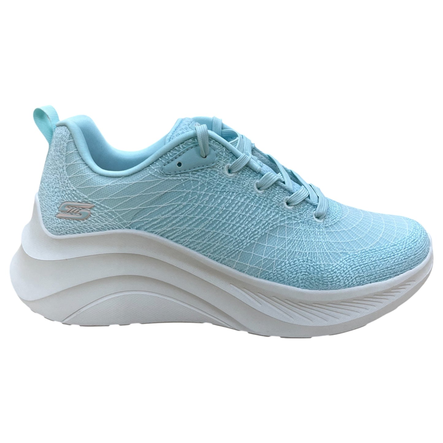 Womens Skechers Bobs Chaos Hi - Radiant One Athletic Shoes Light Blue