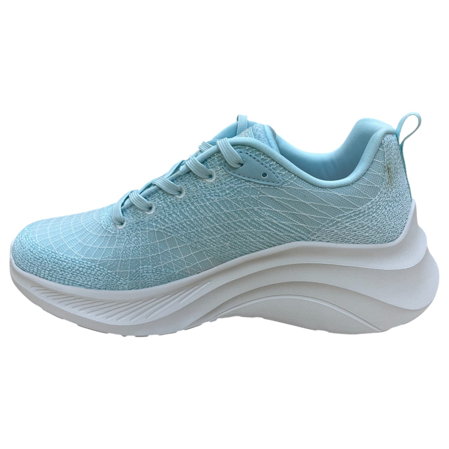 Womens Skechers Bobs Chaos Hi - Radiant One Athletic Shoes Light Blue