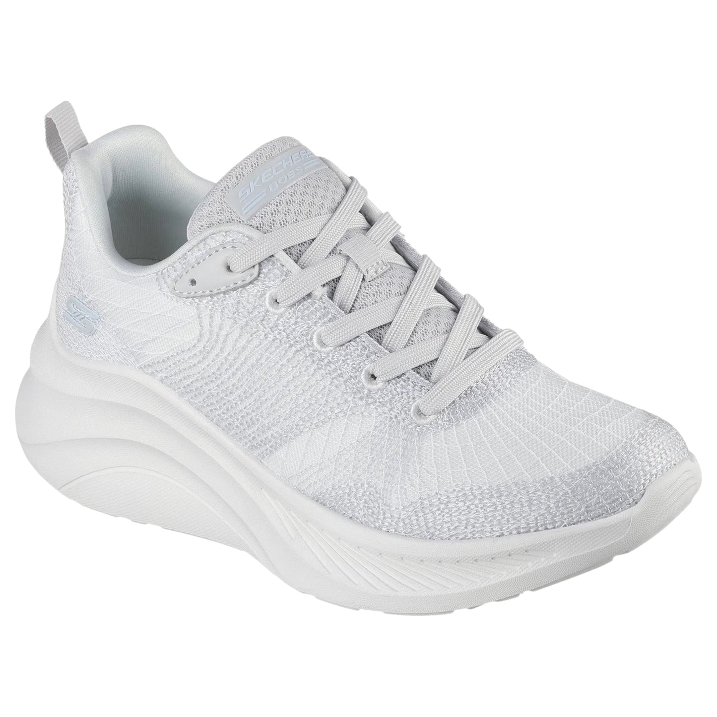Womens Skechers Bobs Chaos Hi - Radiant One Athletic Shoes Light Grey
