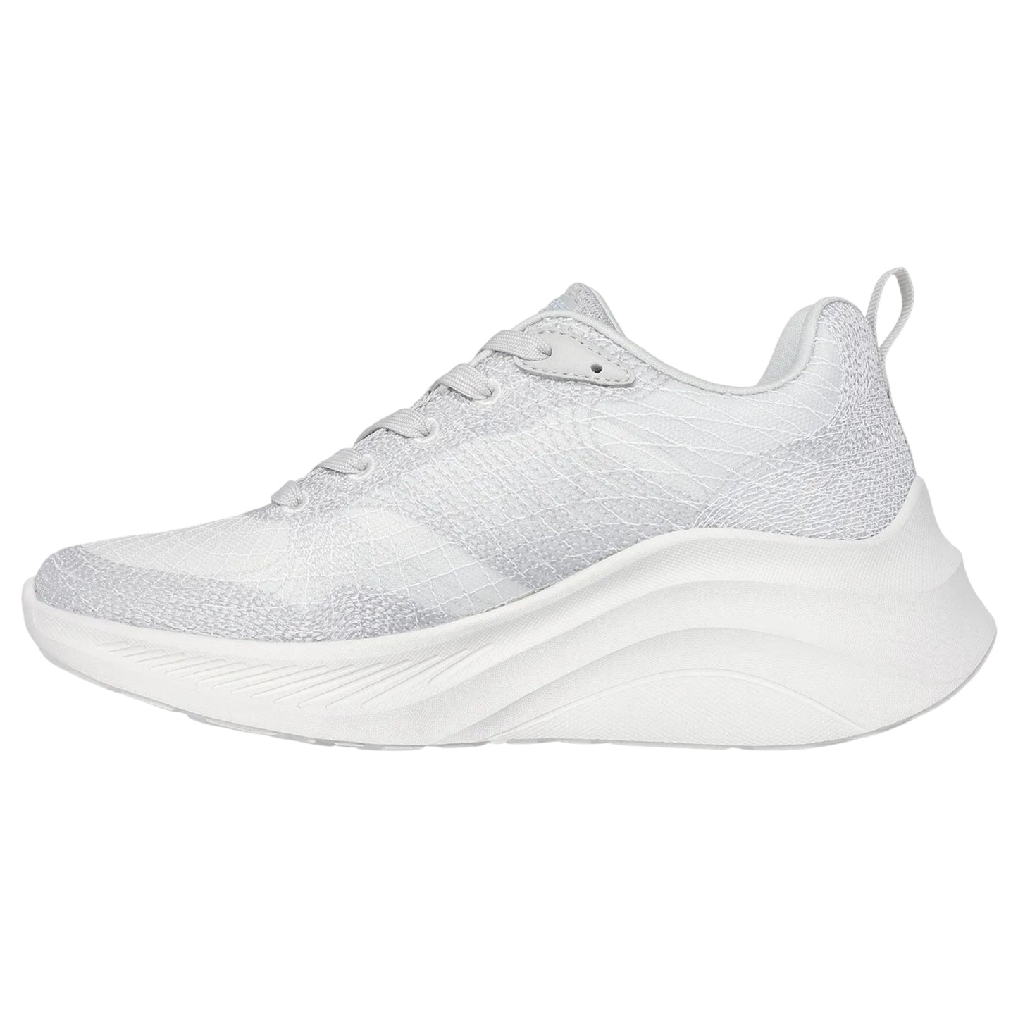 Womens Skechers Bobs Chaos Hi - Radiant One Athletic Shoes Light Grey