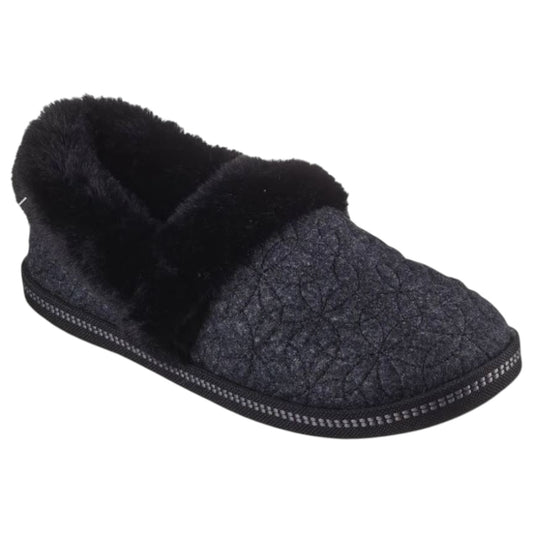 Womens Skechers Skechers Cozy Campfire - Bright Blossom Slippers Black