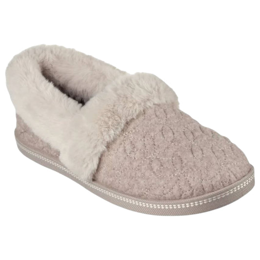 Womens Skechers Skechers Cozy Campfire - Bright Blossom Slippers Taupe