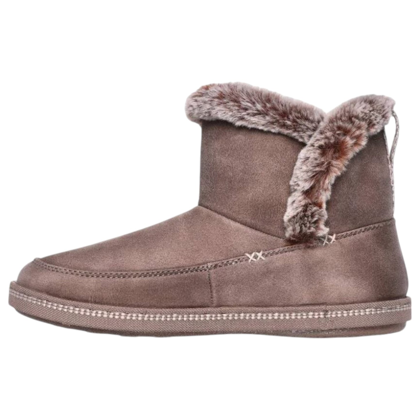 Womens Skechers Cozy Campfire Fresh Breeze Slippers Dark Taupe