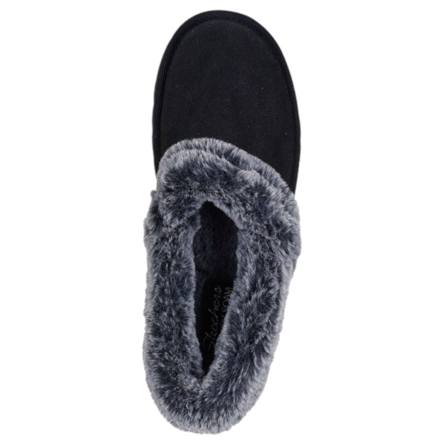Womens Skechers Cozy Up Slippers Black