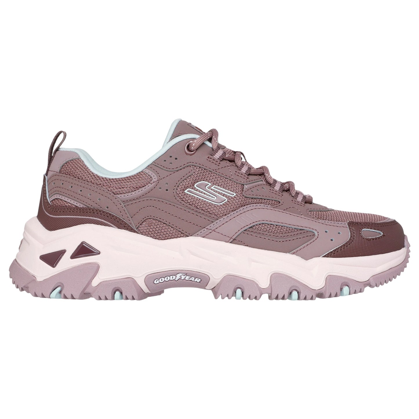 Womens Skechers D'Lites Hiker - Echo Lake Athletic Shoes Dark Mauve