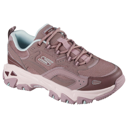 Womens Skechers D'Lites Hiker - Echo Lake Athletic Shoes Dark Mauve