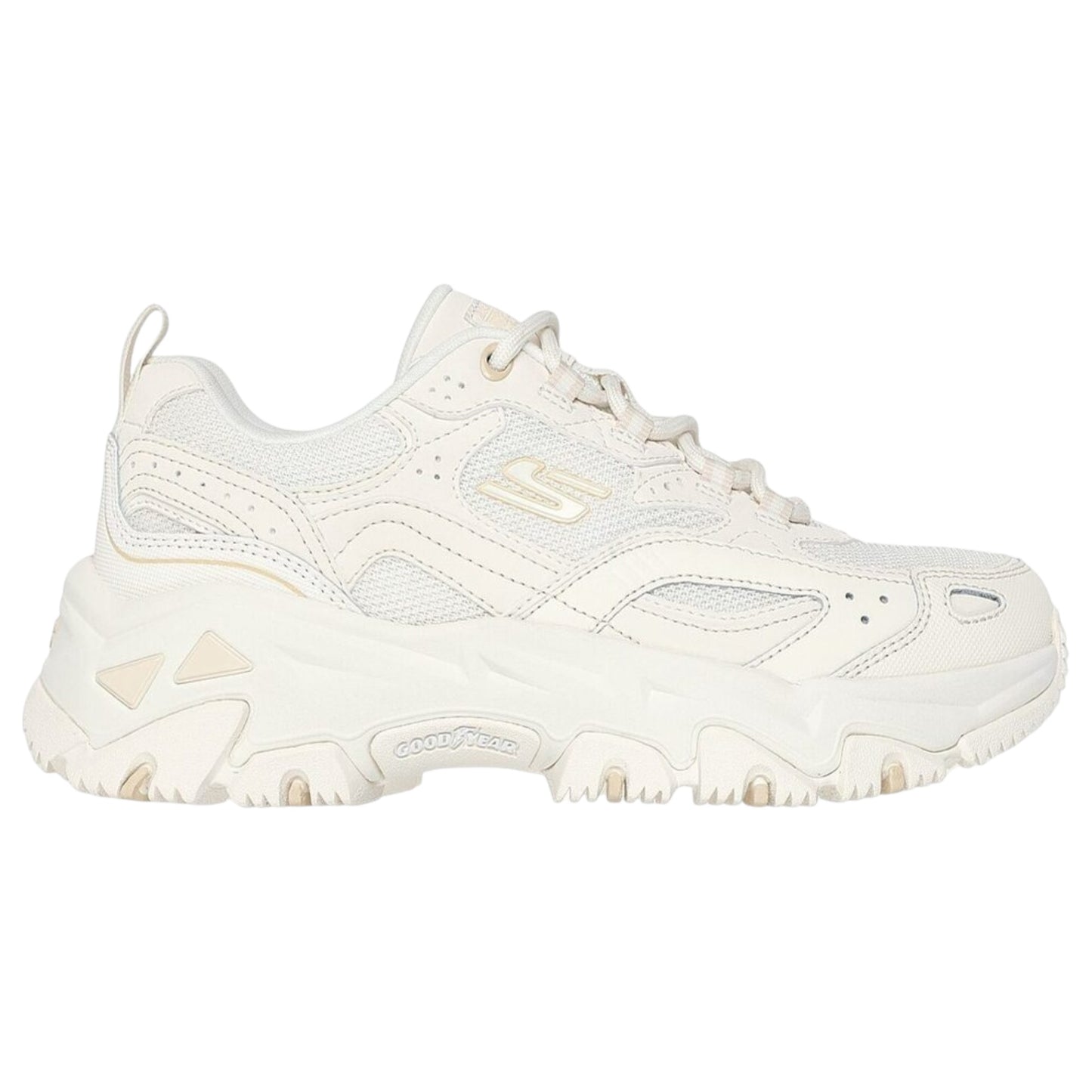 Womens Skechers D'Lites Hiker - Echo Lake Athletic Shoes Off White