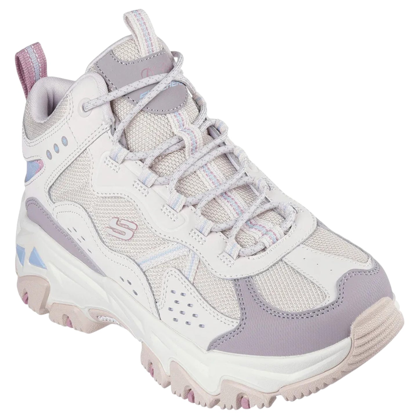 Womens Skechers D'Lites Hiker - Roscran Athletic Shoes Natural/Multi